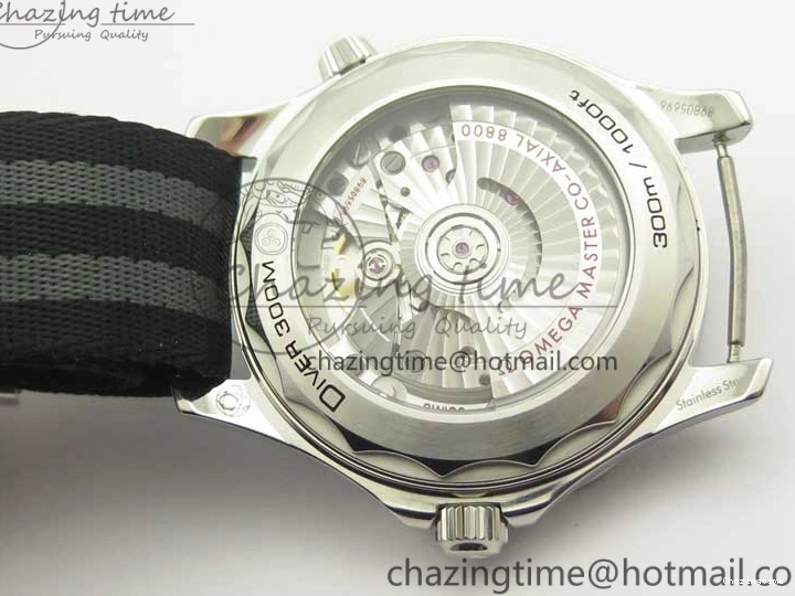 0113 2018 Seamaster Diver 300M VSF Best Edition Black Ceramic Dial on Black Gray Nato Strap A Unique 8057